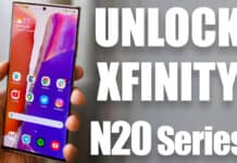 unlock xfinity note 20 ultra 5g