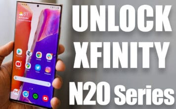 unlock xfinity note 20 ultra 5g